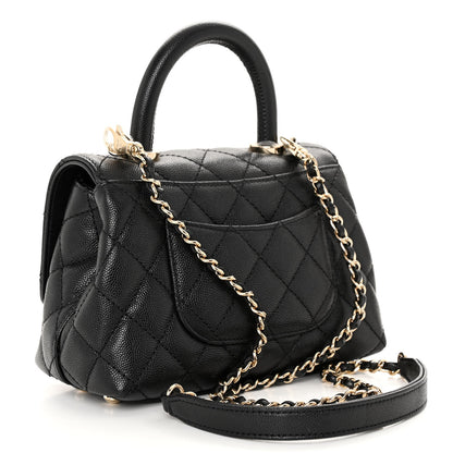 Chanel Caviar Quilted Extra Mini Coco Handle Flap Black 3 of 11