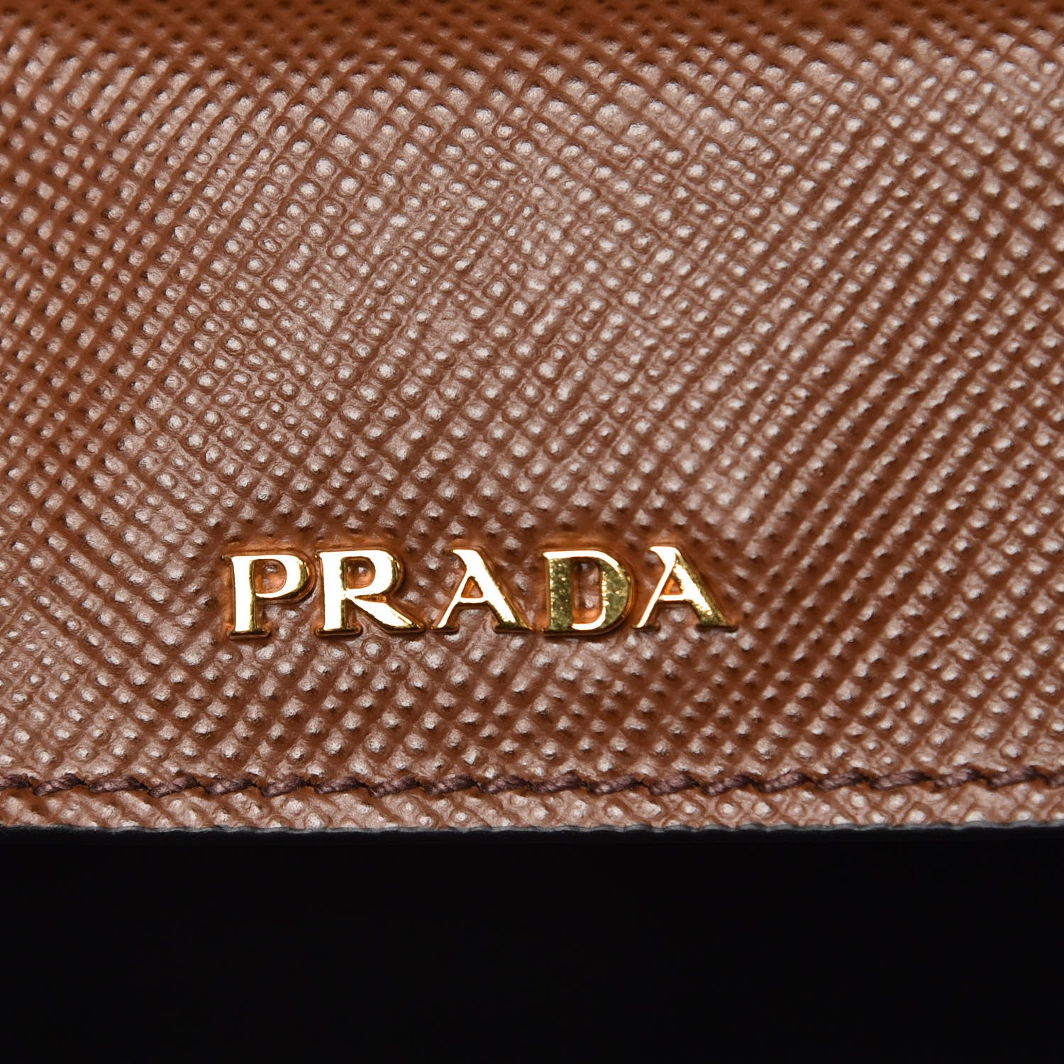 Prada Saffiano Cuir Small Bi-Color Double Bag Palissandro Black 6 of 7