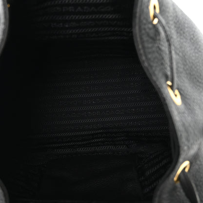 Prada Vitello Daino Backpack Black 5 of 11