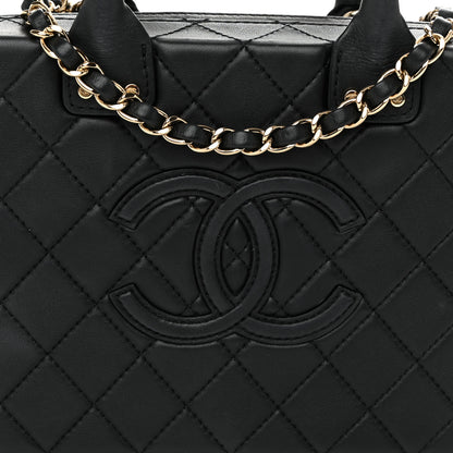 Chanel Calfskin Quilted Studded Square Vanity Case Black 8 of 11