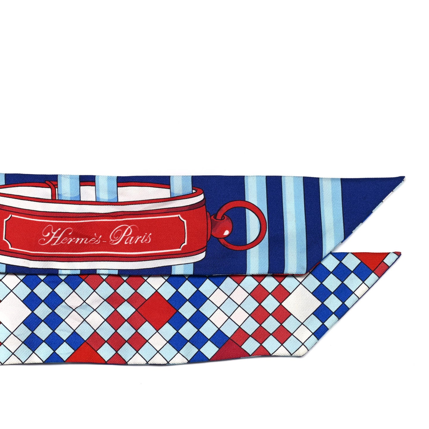 Silk Colliers de Chiens Remix Twilly Marine Rouge White