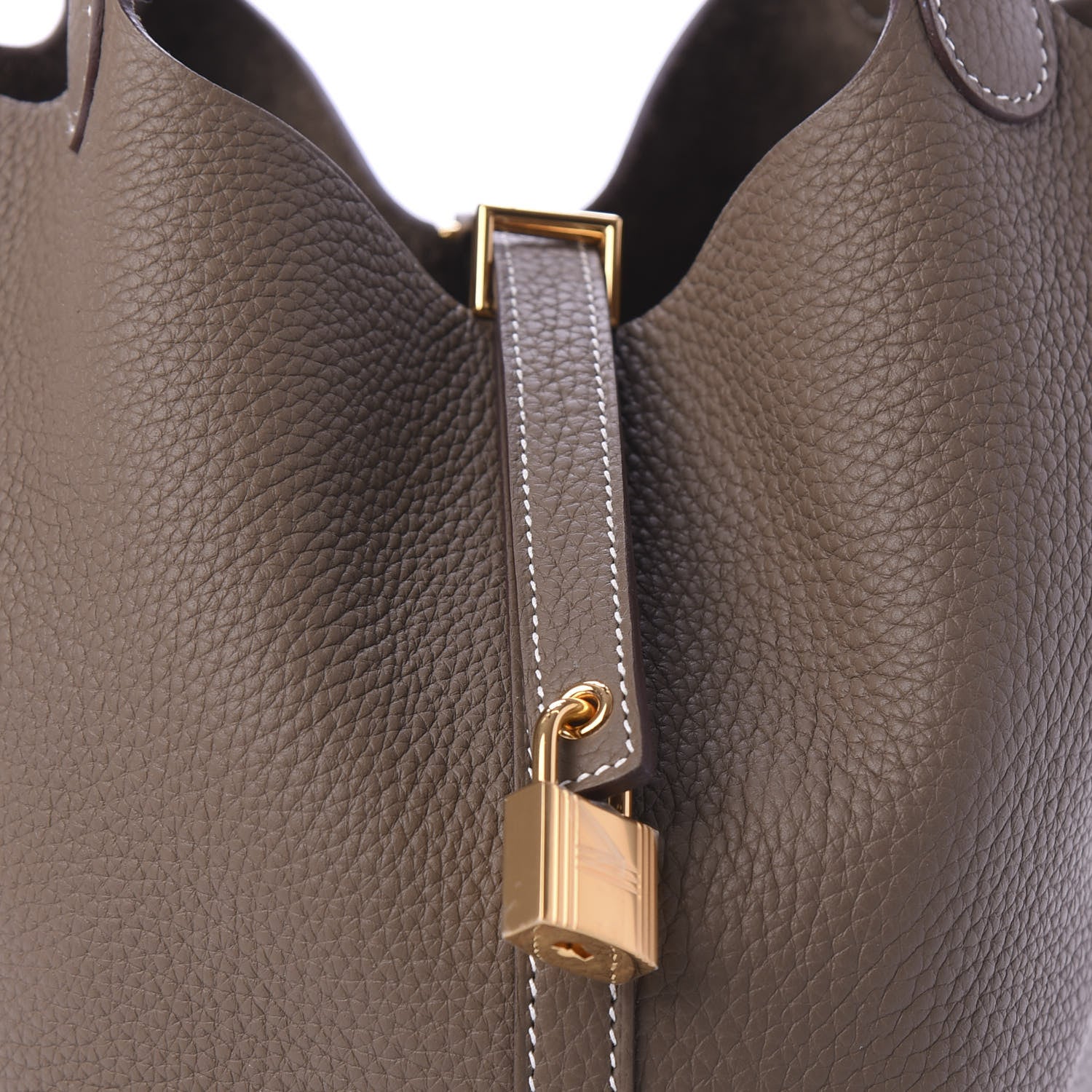 Hermes Taurillon Clemence Picotin Lock 22 MM Etoupe 11 of 11