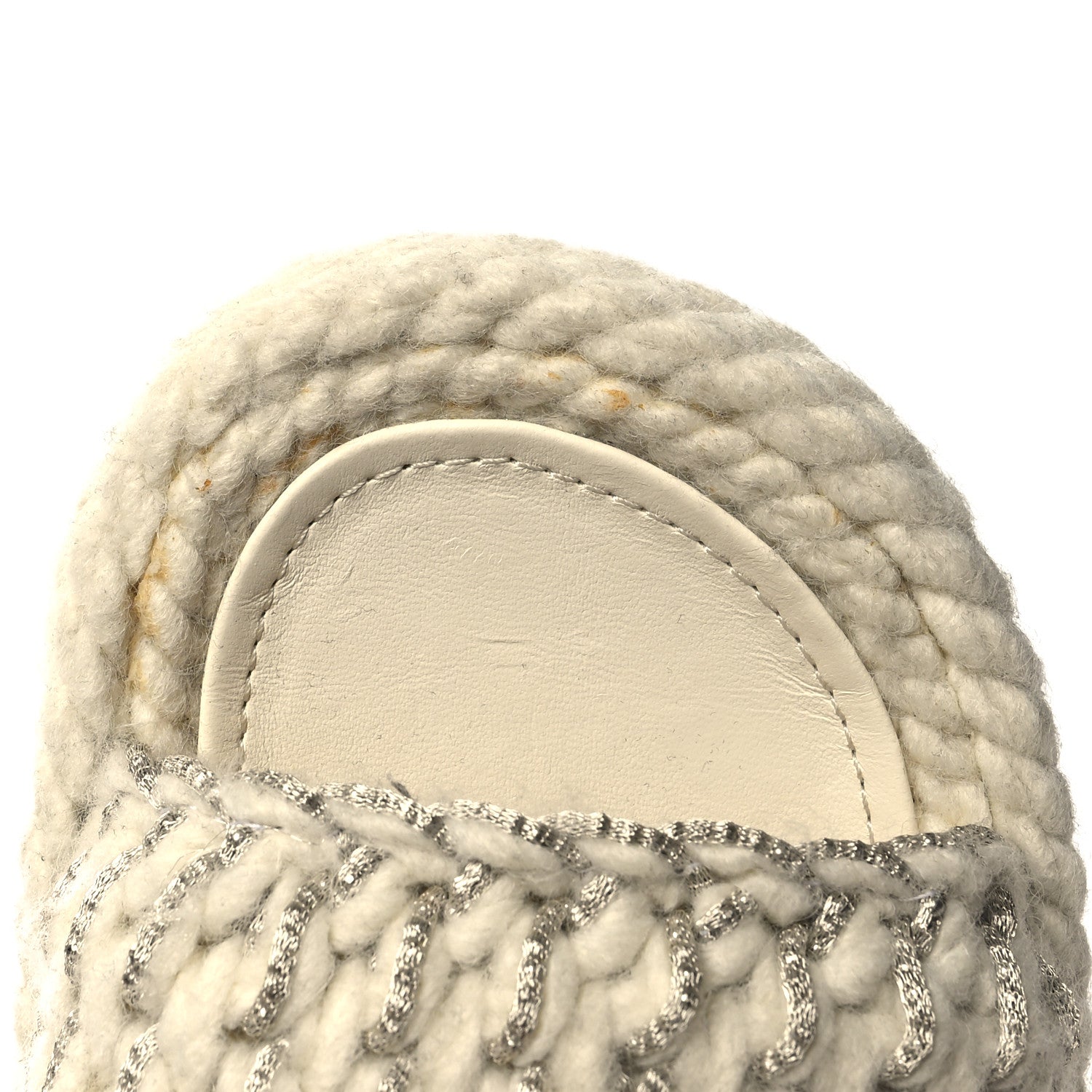 Chanel Braided Knit CC Mules 39 Ecru 9 of 9