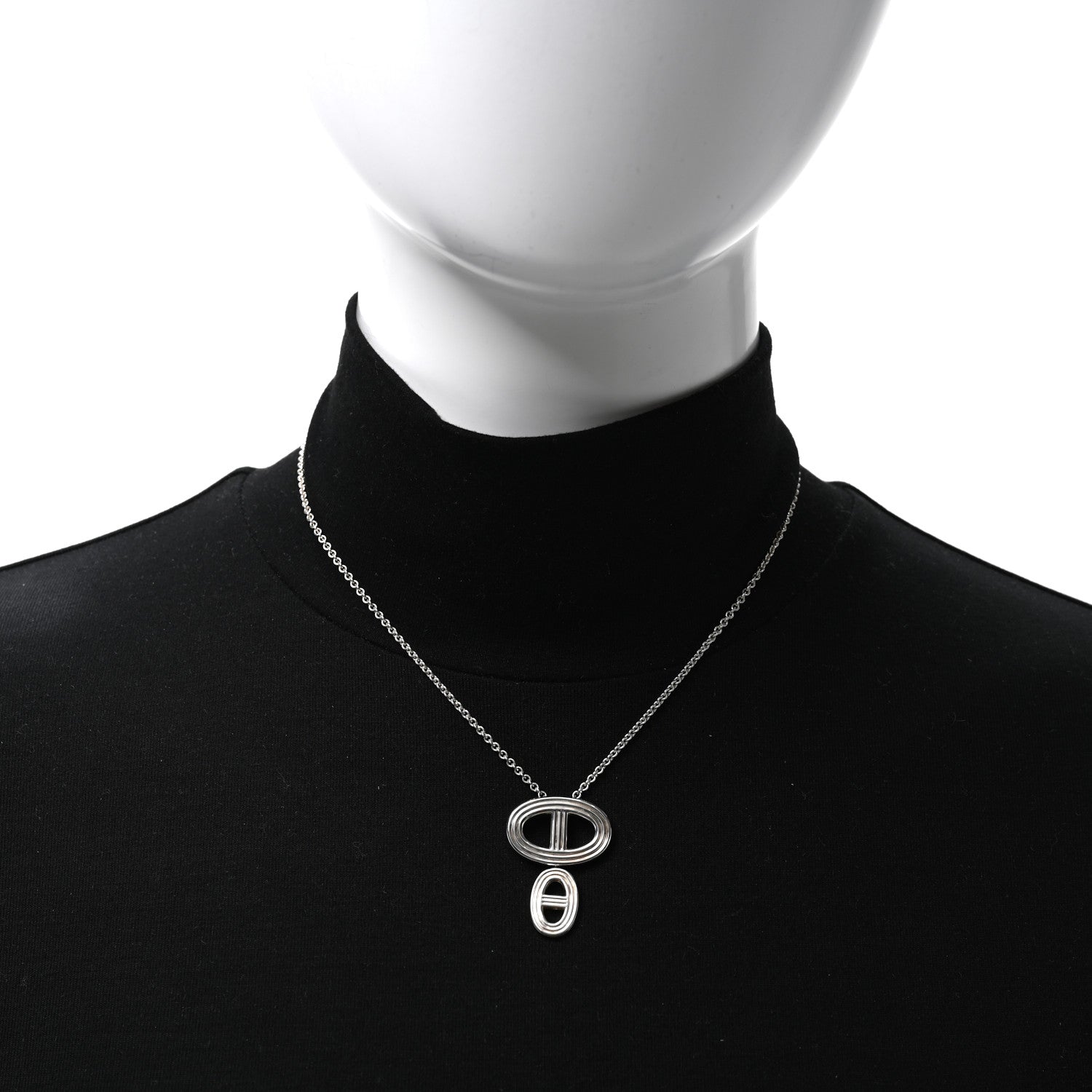 Hermes Sterling Silver Chaine D'Ancre 24 Necklace 2 of 5