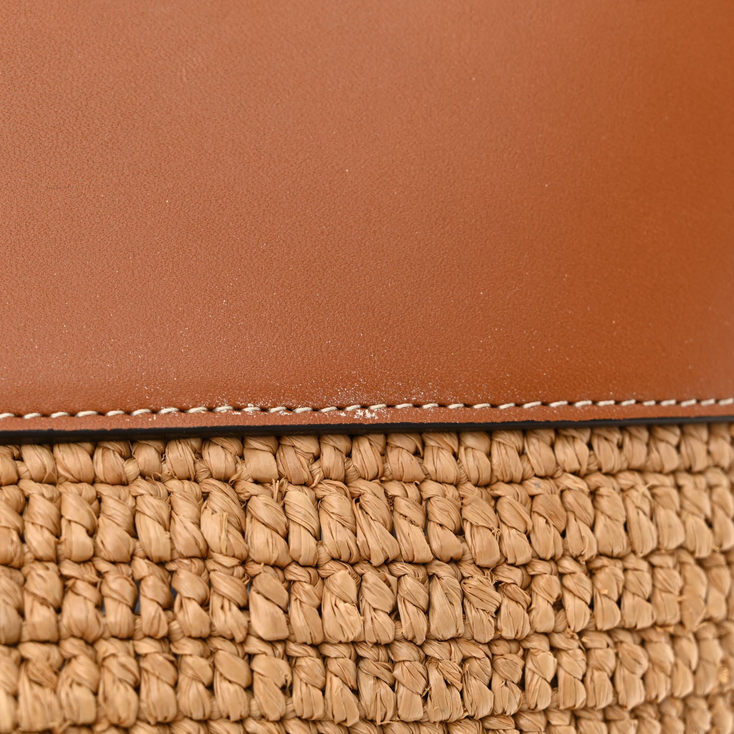 Celine Raffia Calfskin Medium Tan 9 of 11