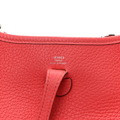 Hermes Taurillon Clemence Evelyne TPM Rouge Pivoine 5 of 8