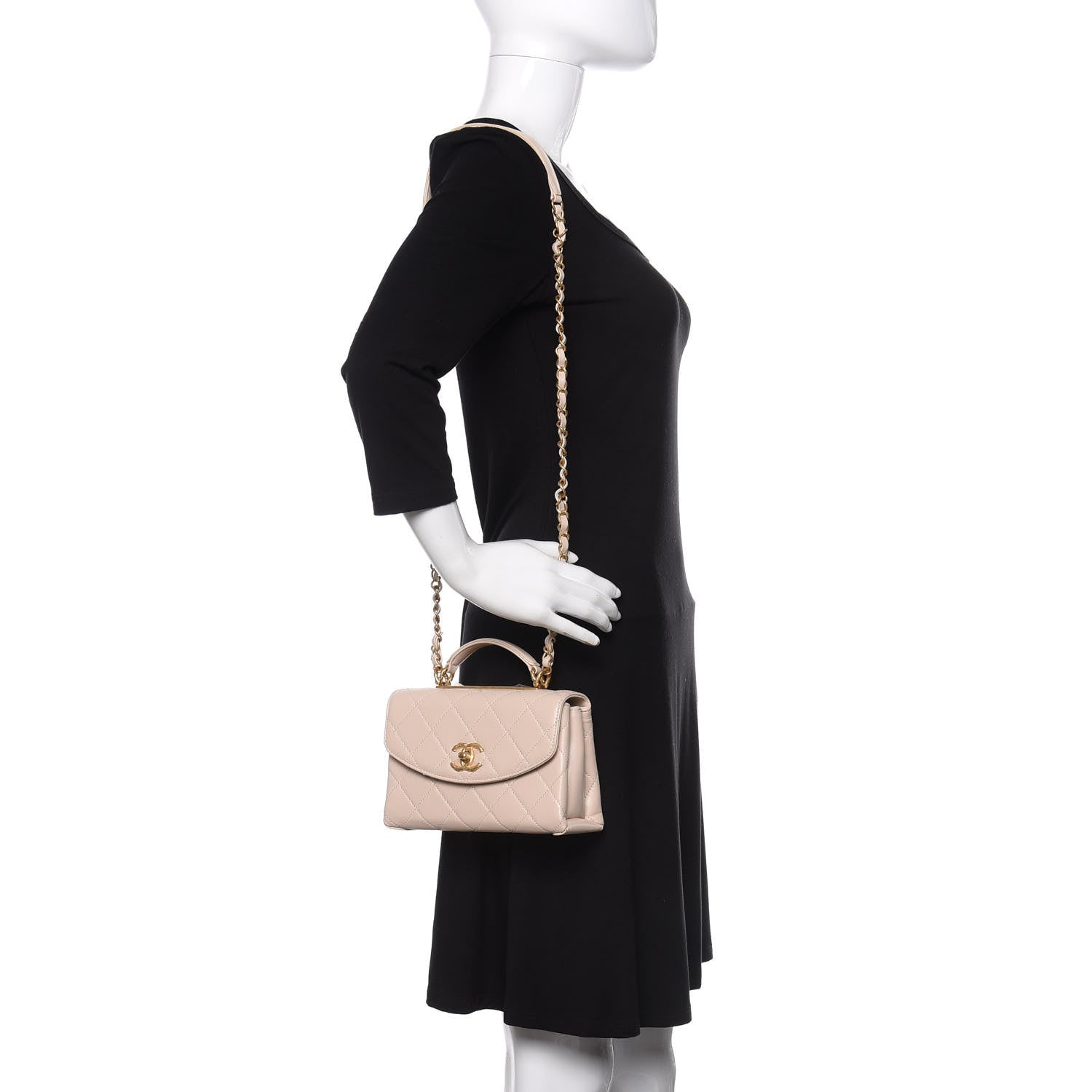 Chanel Lambskin Quilted Mini Trendy Spirit Top Handle Flap Light Pink 2 of 11