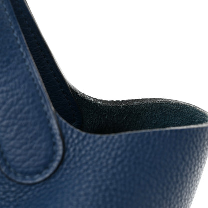 Hermes Taurillon Maurice Picotin Lock 18 PM Deep Blue 12 of 14