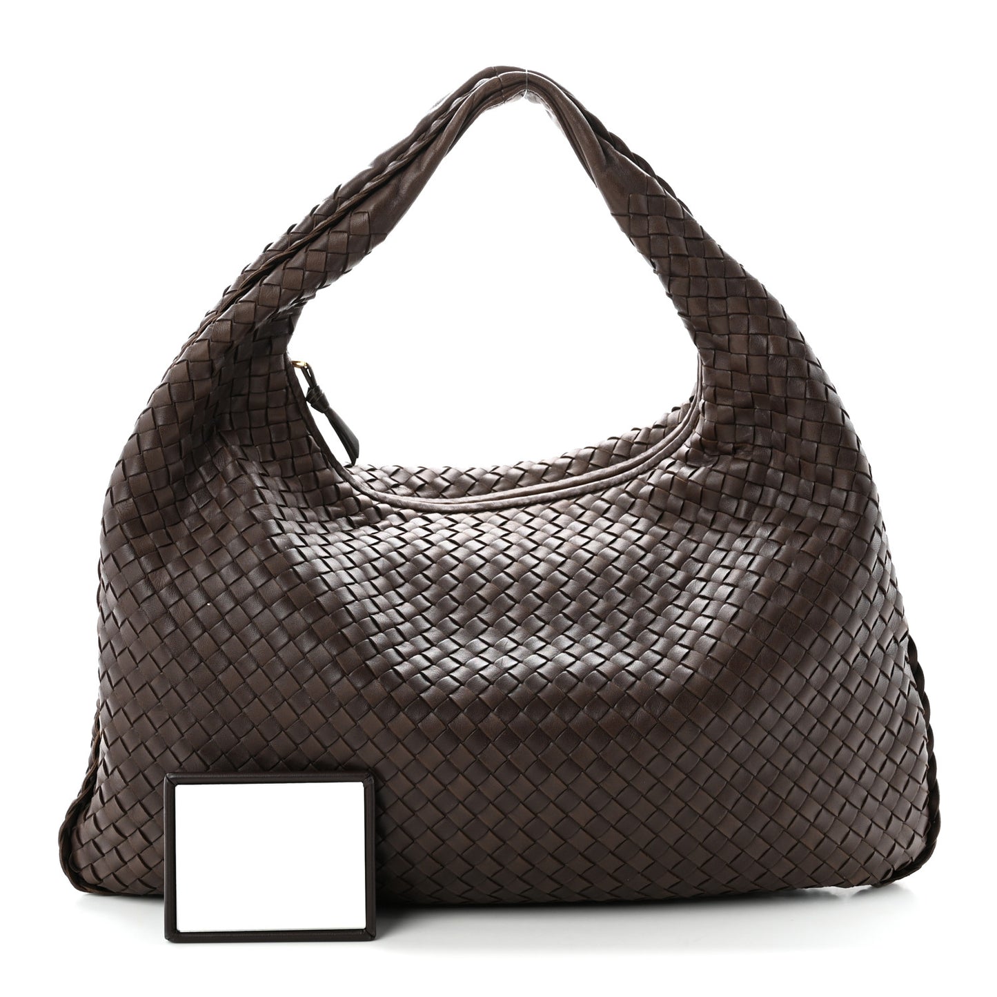 Nappa Intrecciato Medium Veneta Hobo Ebano