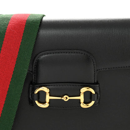 Gucci Azalea Calfskin Web Mini Horsebit 1955 Shoulder Bag Black 8 of 11