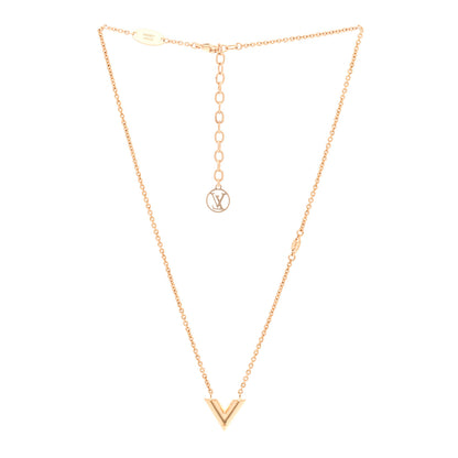 Louis Vuitton Essential V Necklace Gold 3 of 6