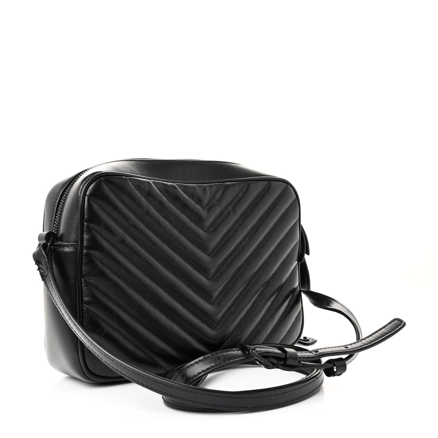 Calfskin Matelasse Monogram Monochrome Lou Camera Bag Black