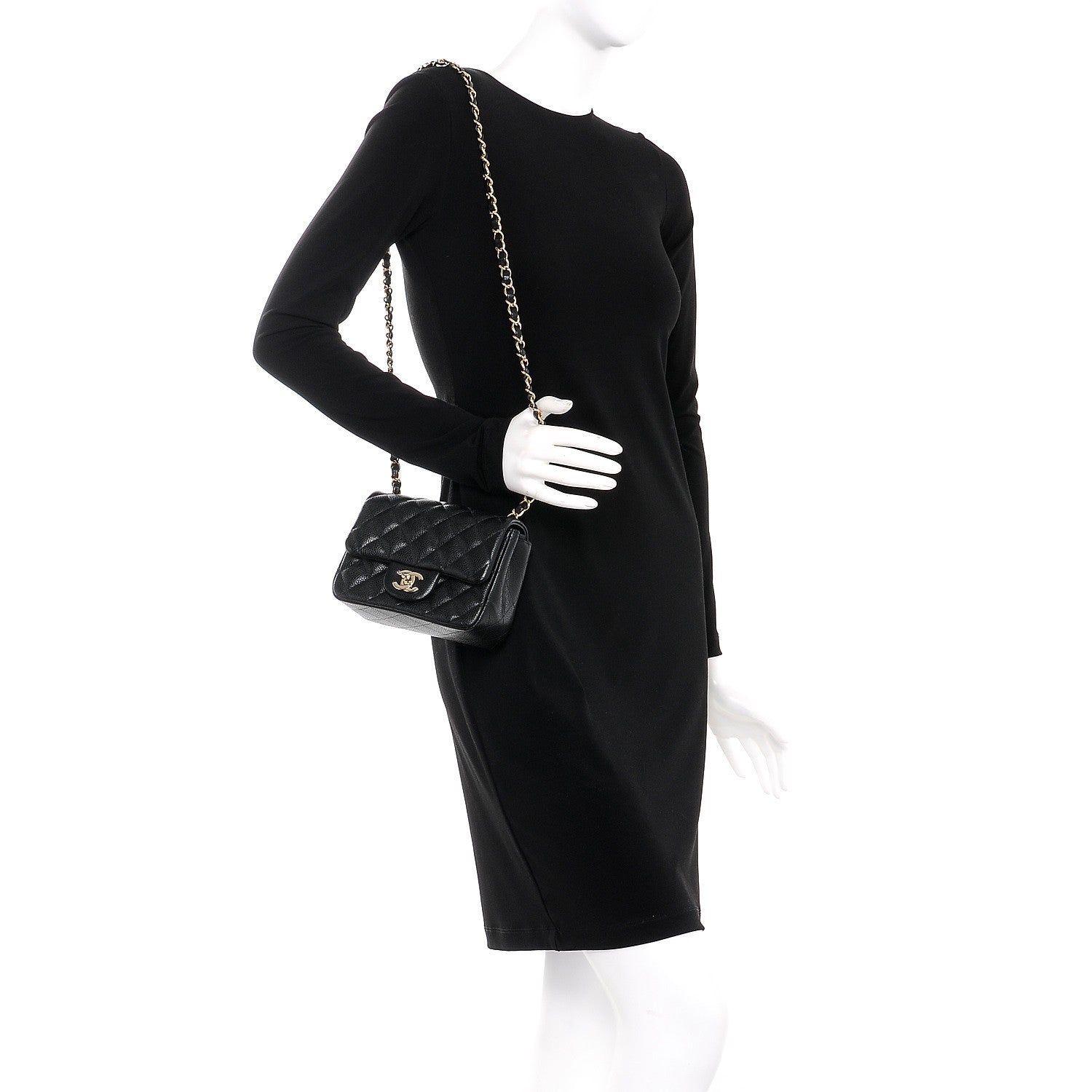 Chanel Caviar Quilted Mini Square Flap Black 2 of 8