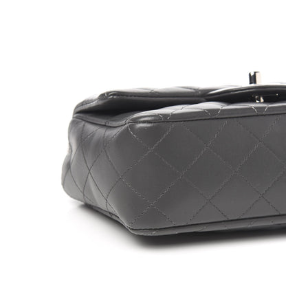 Chanel Lambskin Quilted Mini Rectangular Flap Grey 11 of 13