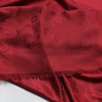 Louis Vuitton Silk Wool Monogram Shawl Pomme D'Amour 3 of 4