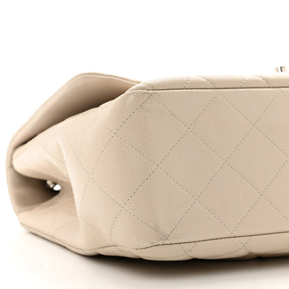 Chanel Caviar Jumbo Single Flap Light Beige 9 of 13