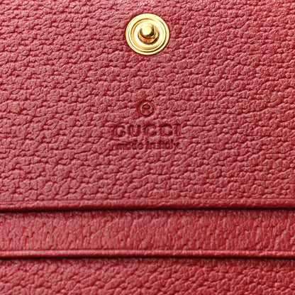 Gucci GG Supreme Monogram Flora Web Ophidia Card Case Red 6 of 7