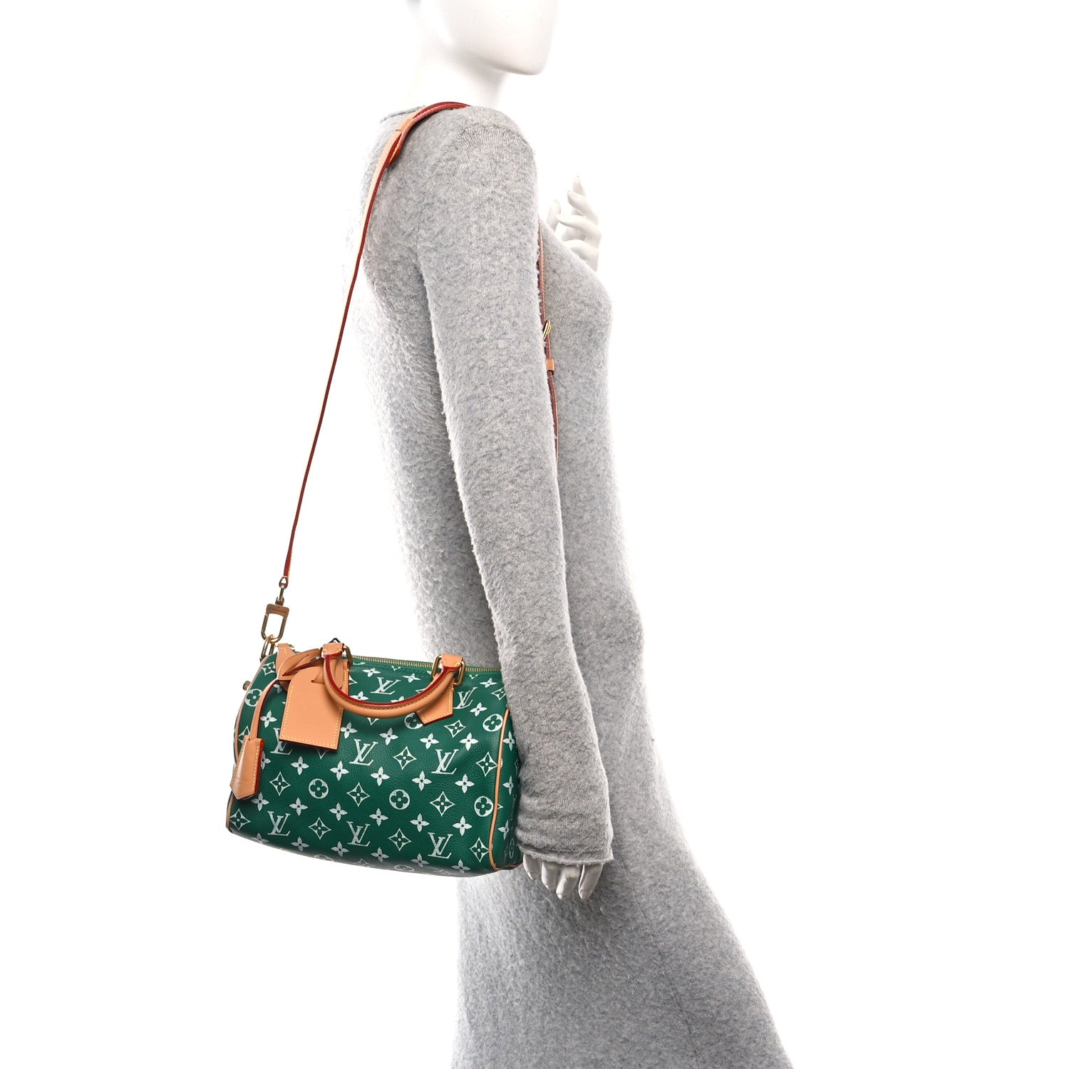 Louis Vuitton Calfskin Monogram Speedy P9 Bandouliere 25 Green 2 of 12