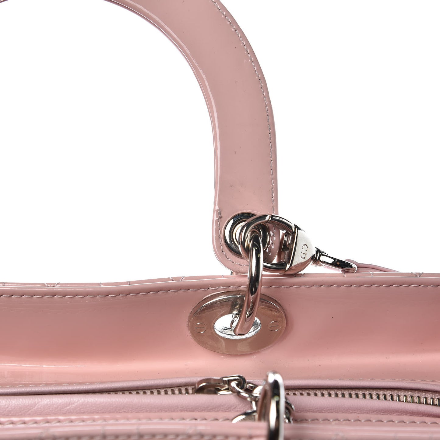 Patent Cannage Large Lady Dior Light Pink
