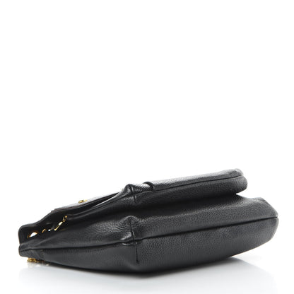 MCM Grained Calfskin Studded Shoulder Bag Black 5 of 13