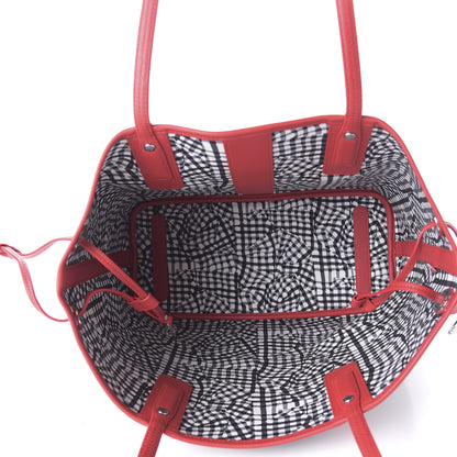 MCM Visetos Medium Liz Reversible Shopper Tote Black Red 5 of 15