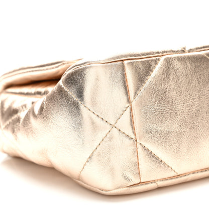 Chanel Metallic Lambskin Quilted Medium Chanel 19 Flap Gold 10 of 10