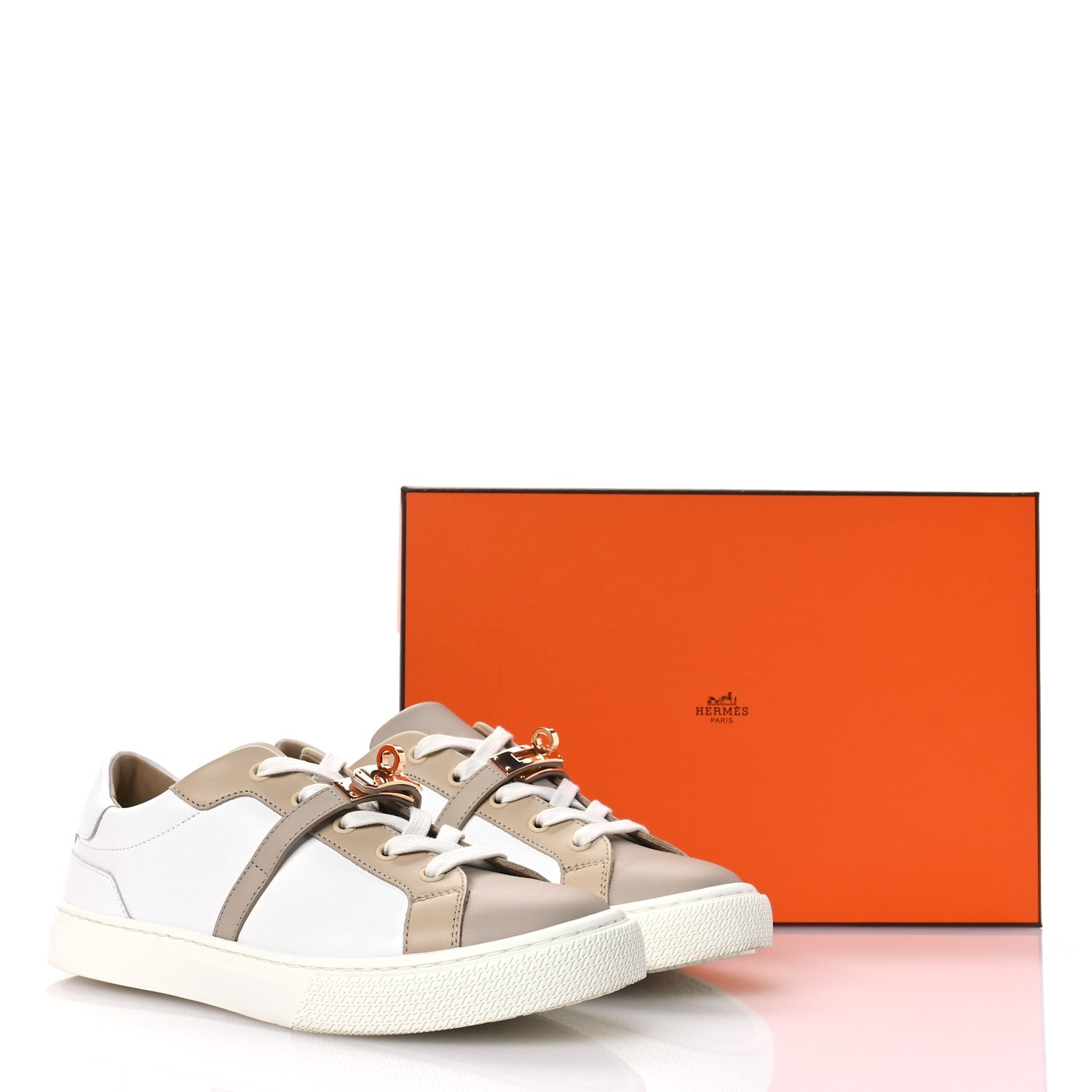 Hermes Calfskin Day Sneakers 38 Multicolor White 8 of 8