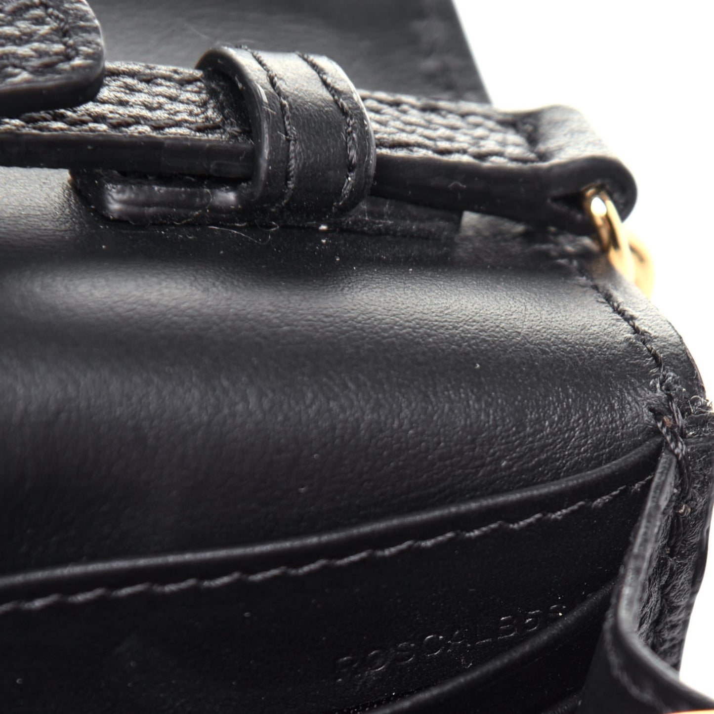Derby Calfskin House Check Wallet On Chain Black