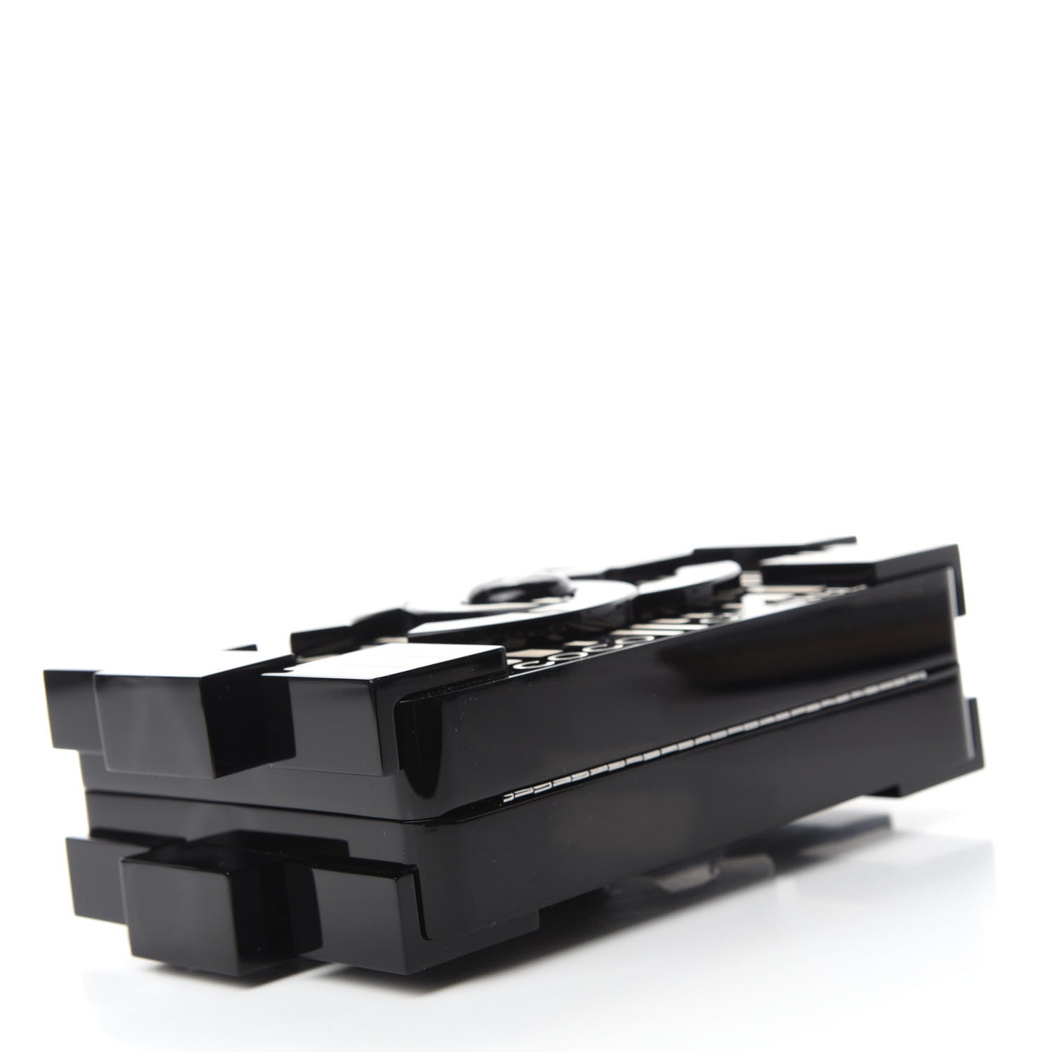Chanel Plexiglass Barcode Boy Brick Lego Clutch Black 4 of 10