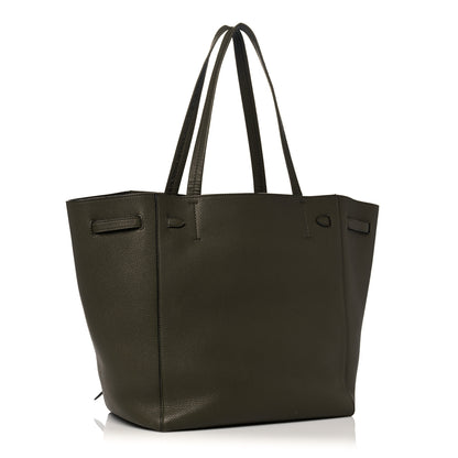 Celine Soft Grained Calfskin Small Belt Cabas Phantom Army Green 3 of 16