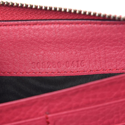 Gucci Pebbled Calfskin Soho Zip Around Wallet Pink 14 of 14