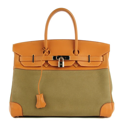 Hermes Toile Natural Barenia Birkin 35 1 of 18