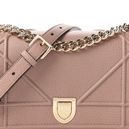 Christian Dior Grained Calfskin Small Diorama Flap Bag Taupe 9 of 11