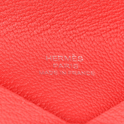 Hermes Chevre Mysore Calvi Card Case Rose Lipstick 6 of 6