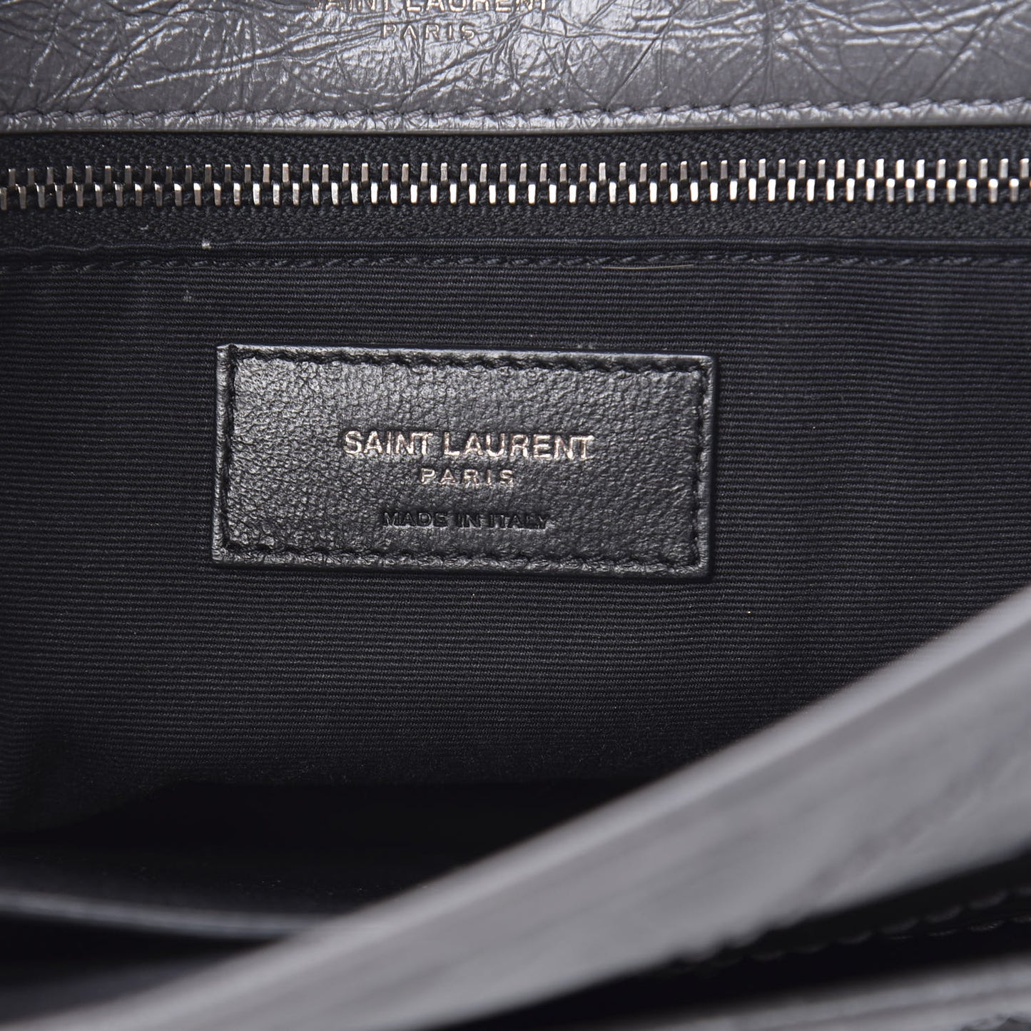 Crinkled Calfskin Matelasse Monogram Medium Niki Chain Satchel Storm