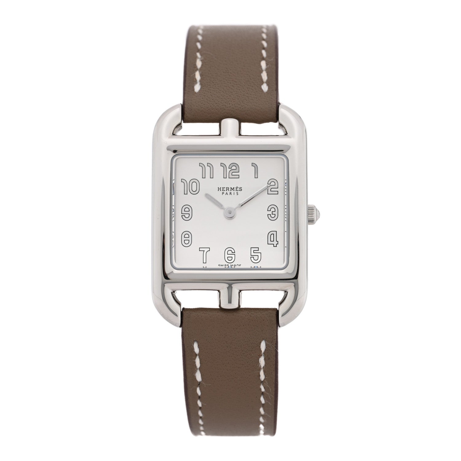 Hermes Stainless Steel Swift 23mm Cape Cod Quartz Watch Etoupe 1 of 5