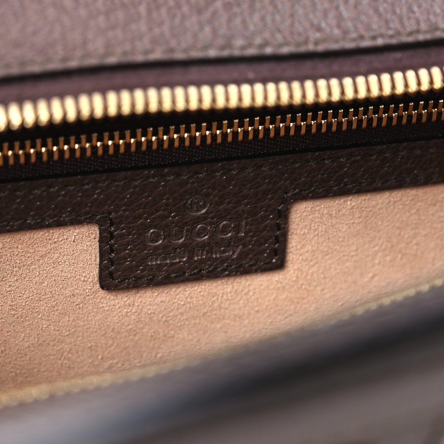 GG Supreme Monogram Textured Dollar Calfskin Web Small Ophidia Slip Handle Tote Beige Ebony New Acero