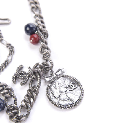 Chanel Bead Chain CC Medallion Belt Ruthenium 4 of 5