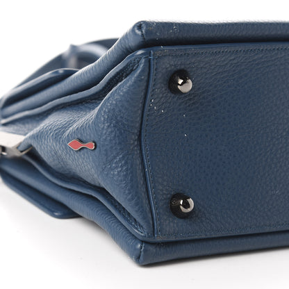 Christian Louboutin Grained Calfskin Passage Messenger Blue 6 of 14
