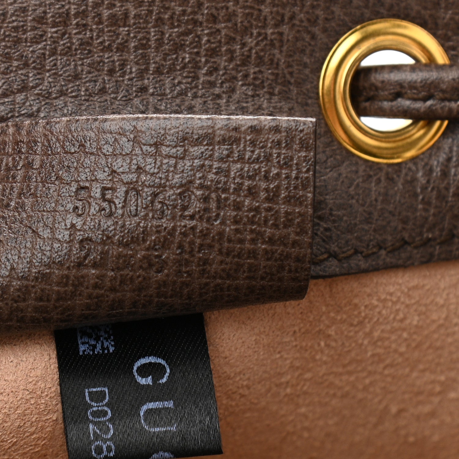 Gucci GG Supreme Monogram Web Mini Ophidia Bucket Bag Brown 7 of 11