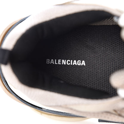 Balenciaga Fabric Mesh Womens Triple S Sneakers 40 Beige Black 7 of 9