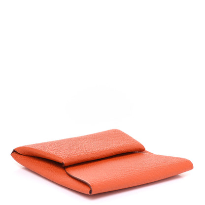 Hermes Chevre Mysore Bastia Coin Purse Feu 4 of 8