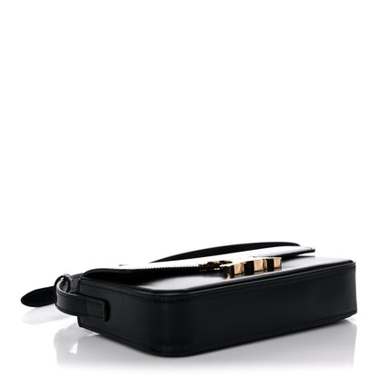 Celine Shiny Calfskin Triomphe Shoulder Bag Black 3 of 9