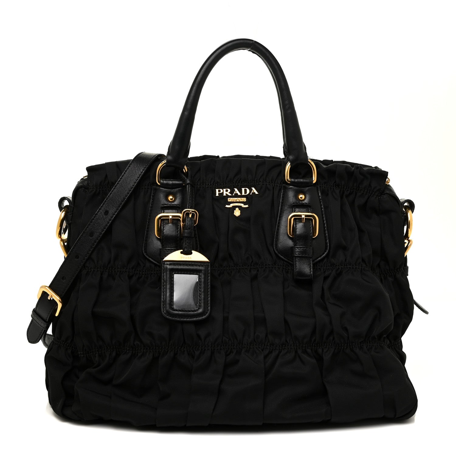 Prada Tessuto Nylon Gaufre Tote Black 1 of 13