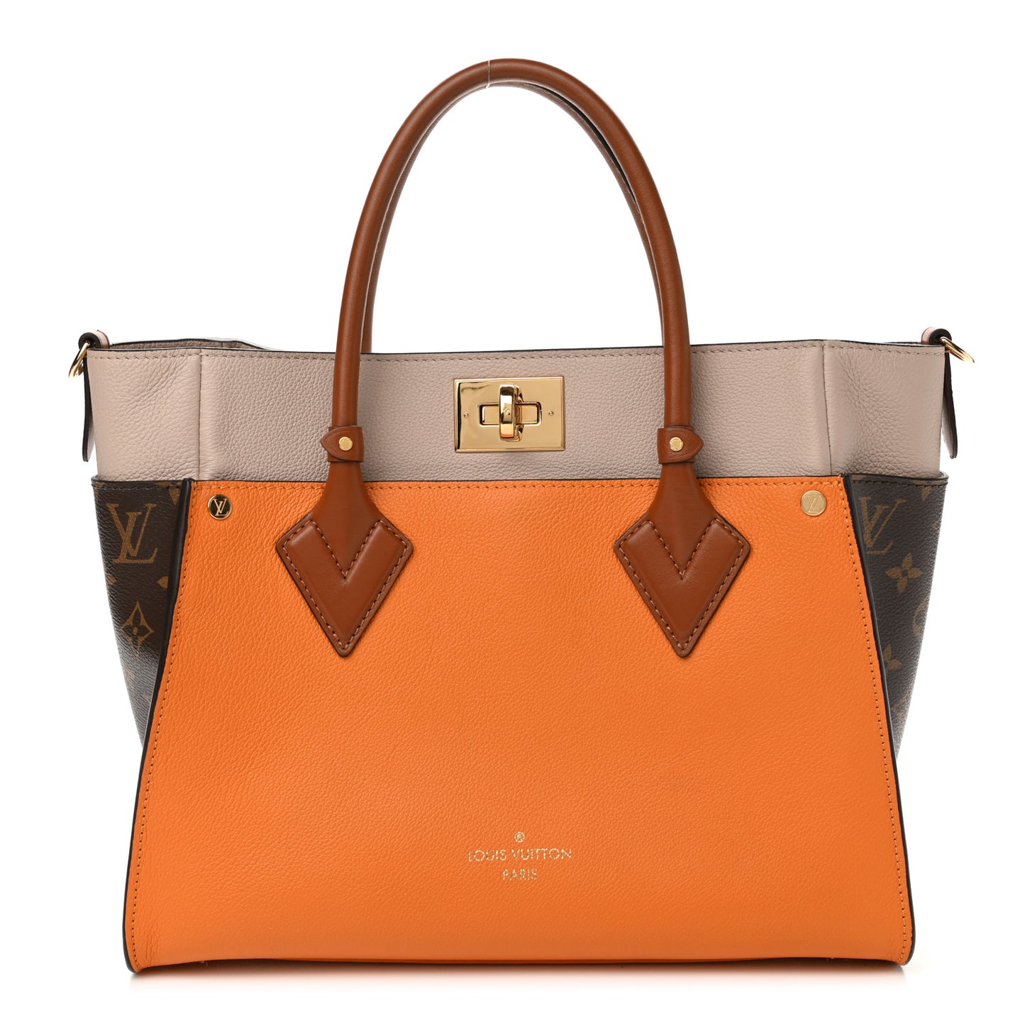 Calfskin Monogram On My Side Summer Gold