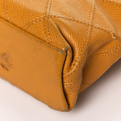 Chanel Caviar Stitched Shoulder Bag Yellow 10 of 17
