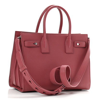 Saint Laurent Grained Calfskin Baby Supple Sac De Jour Dark Rose 3 of 9