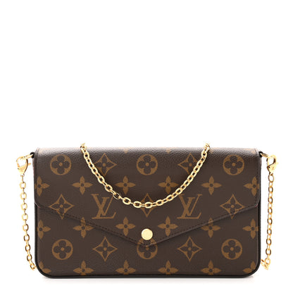 Louis Vuitton Monogram Pochette Felicie Chain Wallet Fuchsia 1 of 9