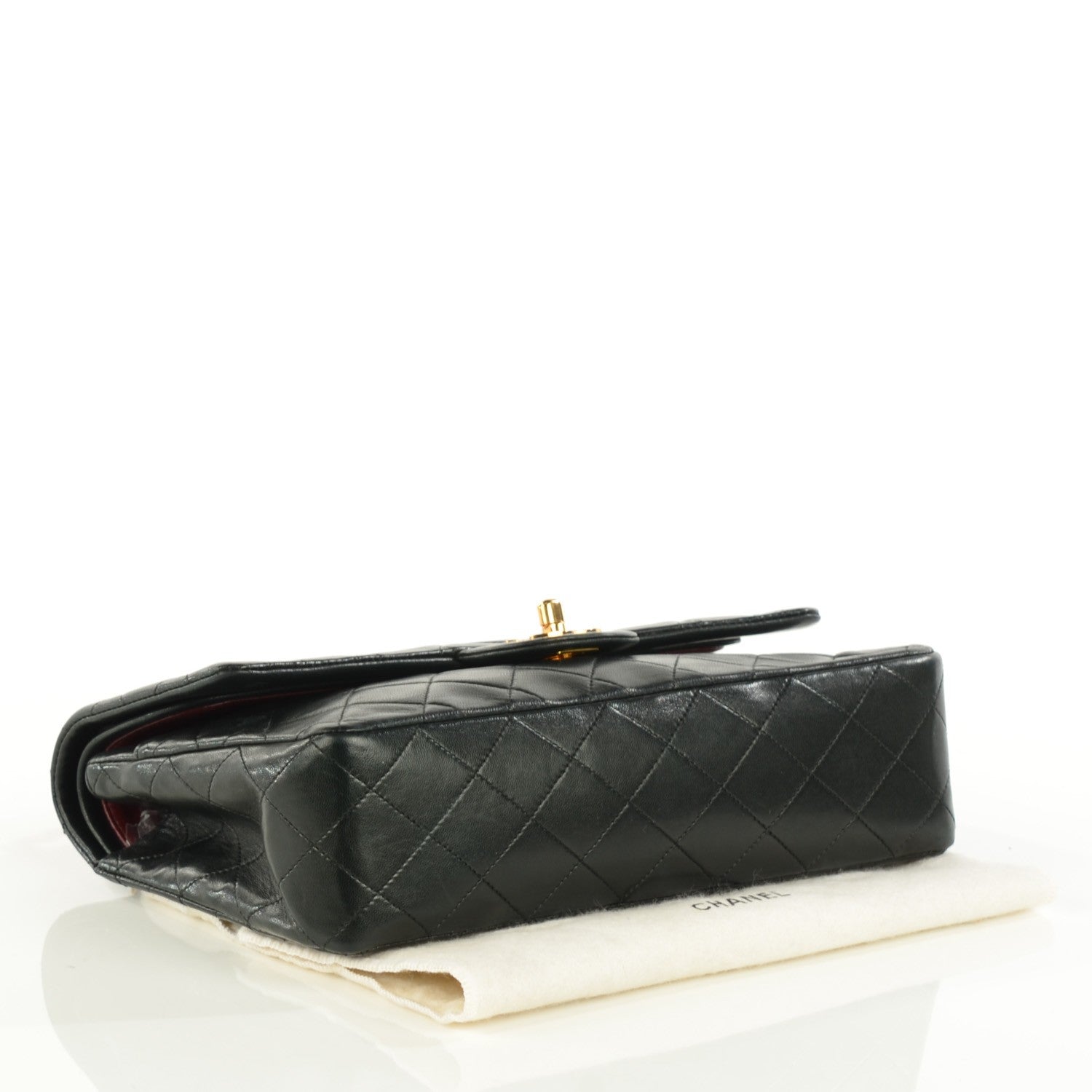 Chanel Lambskin Quilted Medium Double Flap Black 6 of 11