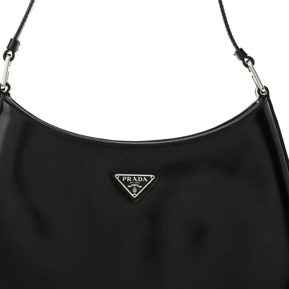 Prada Spazzolato Cleo Shoulder Bag Black 7 of 11